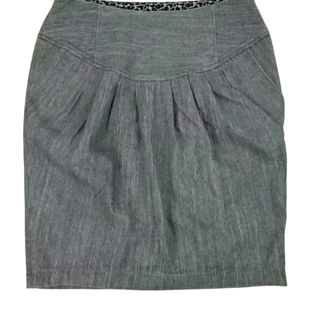 Playlord Pleated Gray Skirt Size 9 with‎ Pockets Casual Short